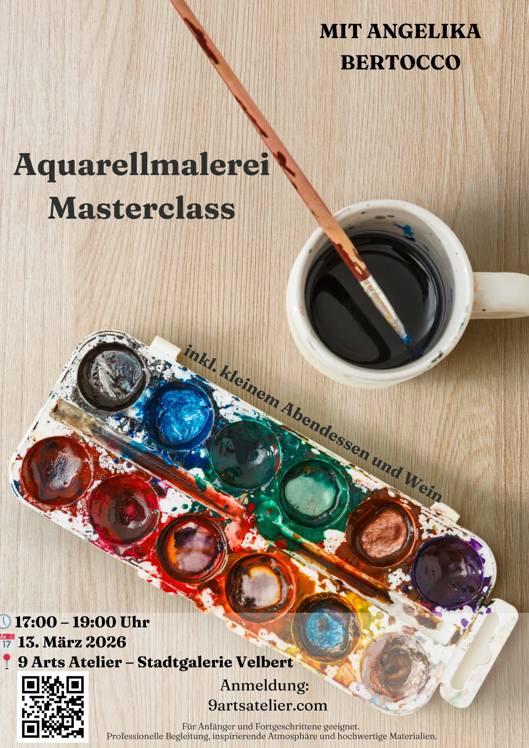 Aquarell Motiv – 9 Arts Atelier / 13. März Workshop