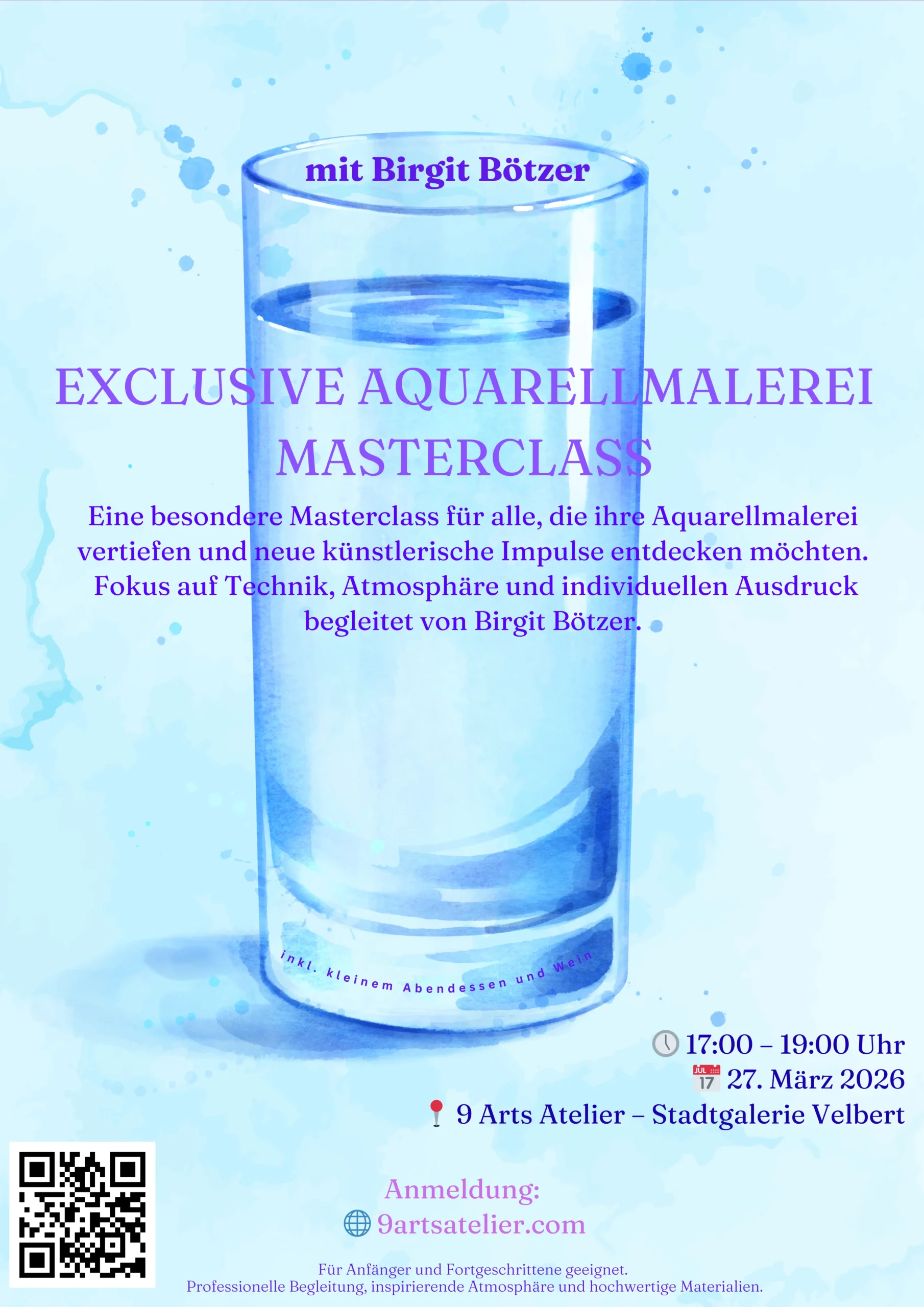 Aquarell Motiv – 9 Arts Atelier / 27. März Workshop