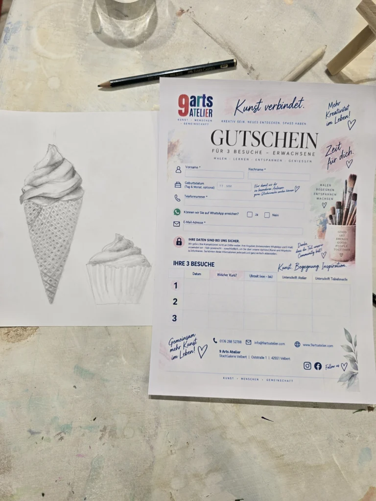 Realistische Eiszeichnung von Mihn Dan Le im 9 Arts Atelier