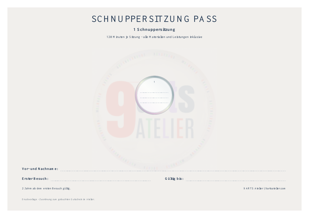 Voucher-Vorschau: Schnuppersitzung-Pass