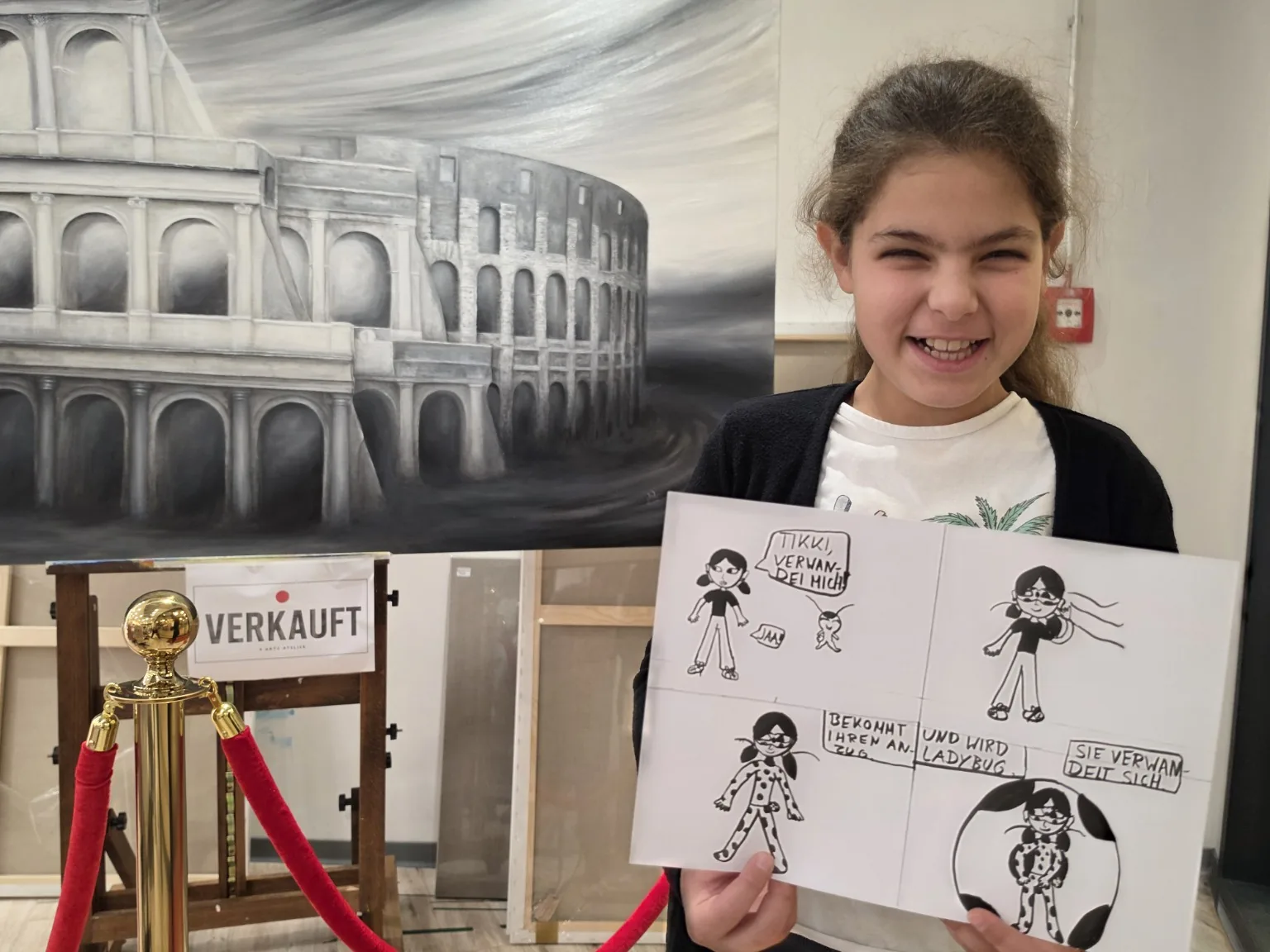 Melissa M. präsentiert ihren selbst gezeichneten Comic im 9 ARTS Atelier